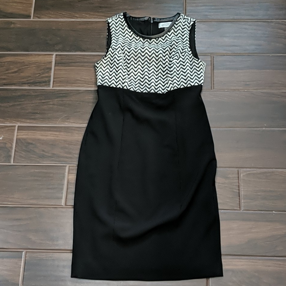 Black and white pencil dress